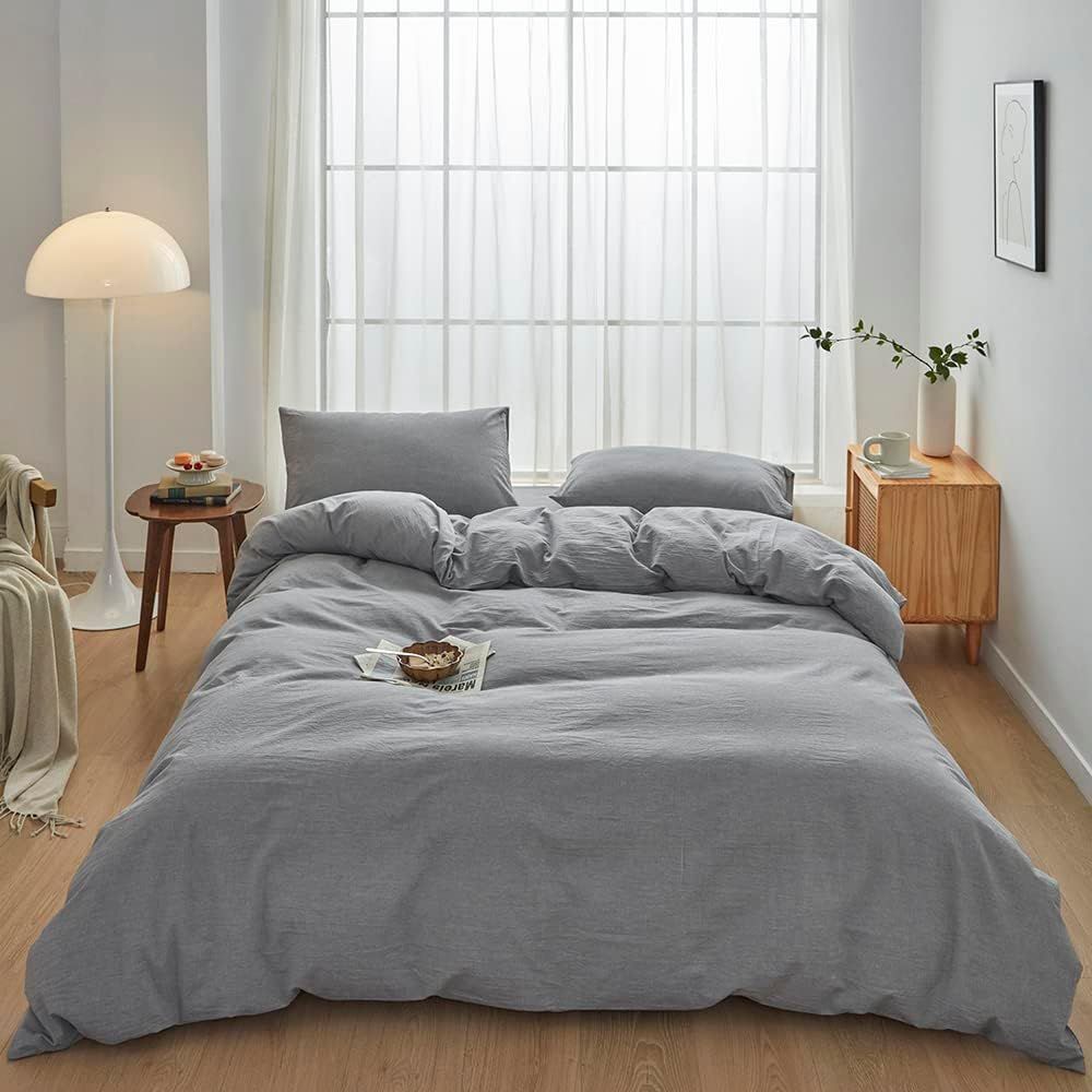 Microfibre Quilt Cover Set Super King - Grey